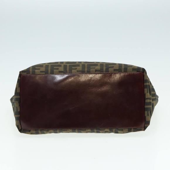 FENDI Zucca Canvas Tote Bag Brown Black Auth bs15988 - Picture 5 of 16